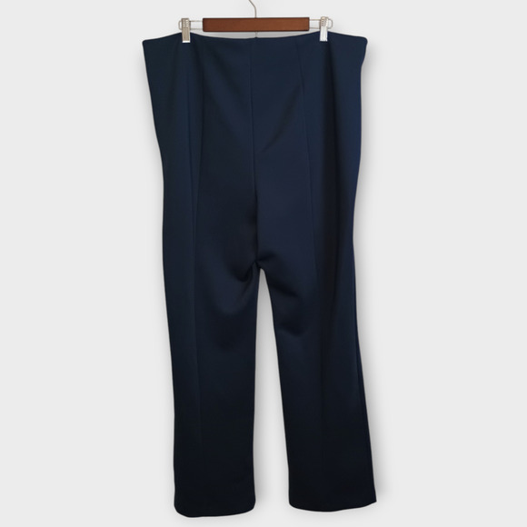 Good American Pants Women 6 (3XL) Navy Scuba Stretch Minimalist Corpcore Trouser - Picture 2 of 6